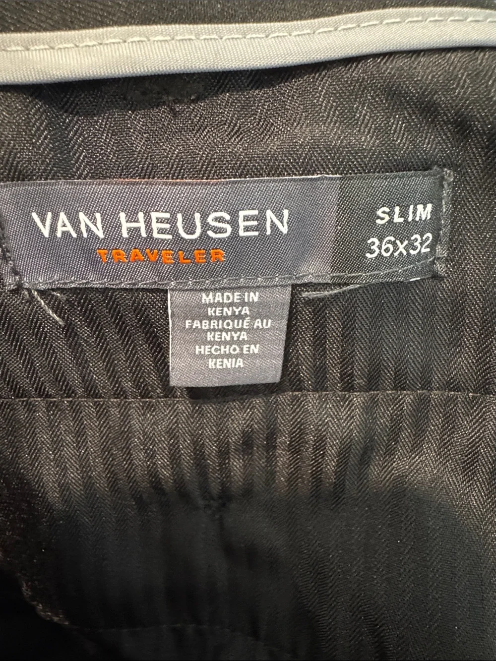 Van Heusen Traveler Slim Men’s Black Dress Pants Size 36x32